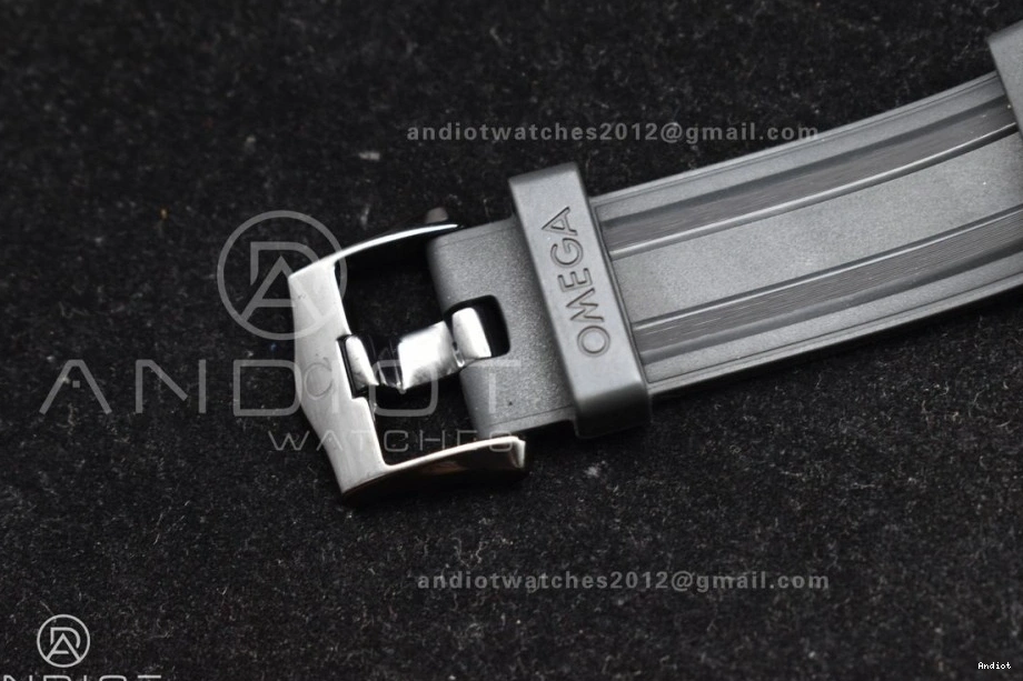 43.5mm 300m Bezel VSF Rubber Dial Seamaster Black Ceramic A8806 1:1 Edition on Black Best RG Strap Black 1230